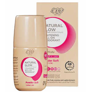 EVA SKIN CARE NATURAL GLOW LIGHTENING ROLL ON DEODORANT POWDER SOFT 60 GM